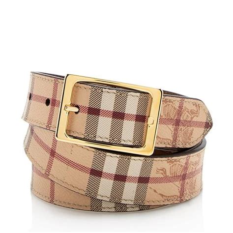 Burberry Haymarket Check Pattern Belt 